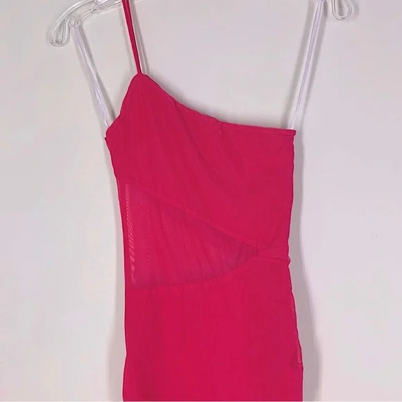superdown Jerica Mesh Mini Dress in Hot Pink Size XL - Picture 5 of 7